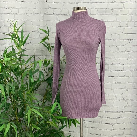 Double Zero Dresses & Skirts - Double Zero Heathered Lavender Long Sleeve Dress
